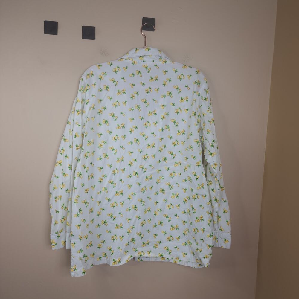 Victoria's Secret Long Sleeve Lemon Button Up Sleep Shirt Size L - Picture 5 of 8